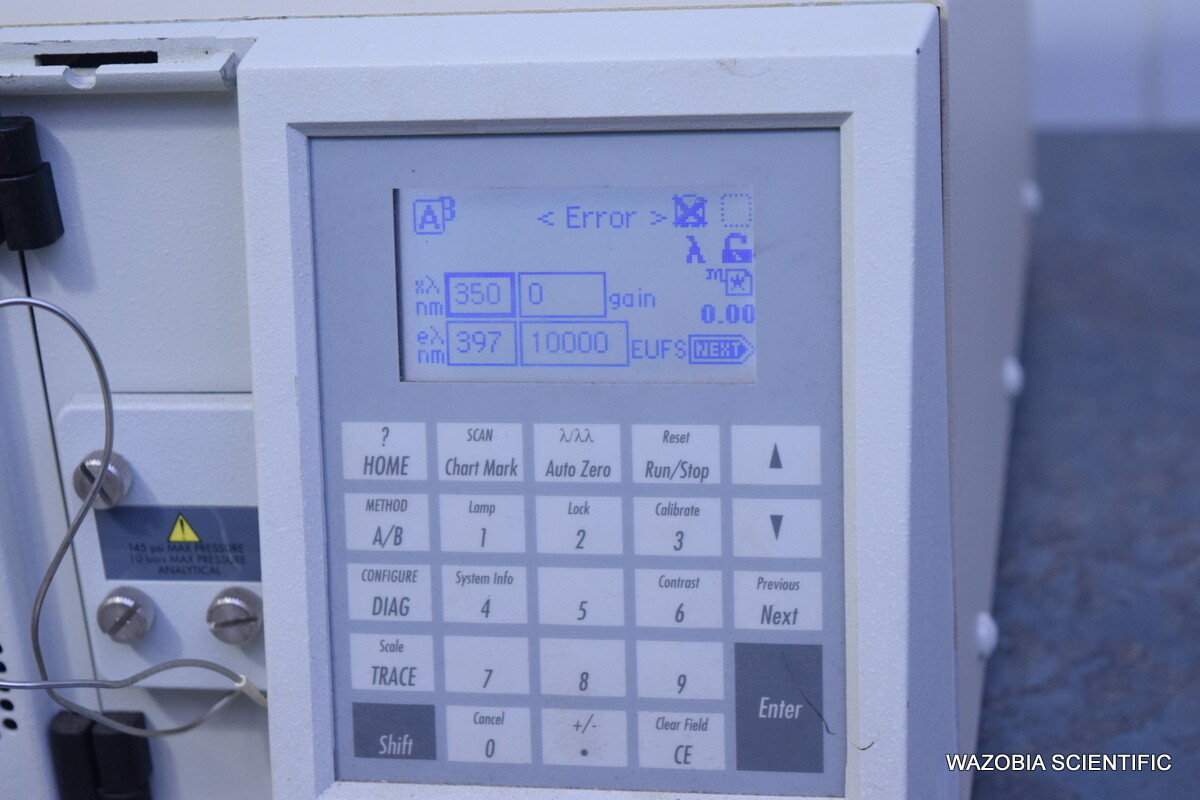 WATERS 2475 FLUORESCENCE DETECTOR HPLC CHROMATOGRAPHY WITH PHENOMENEX 00FR-3171-
