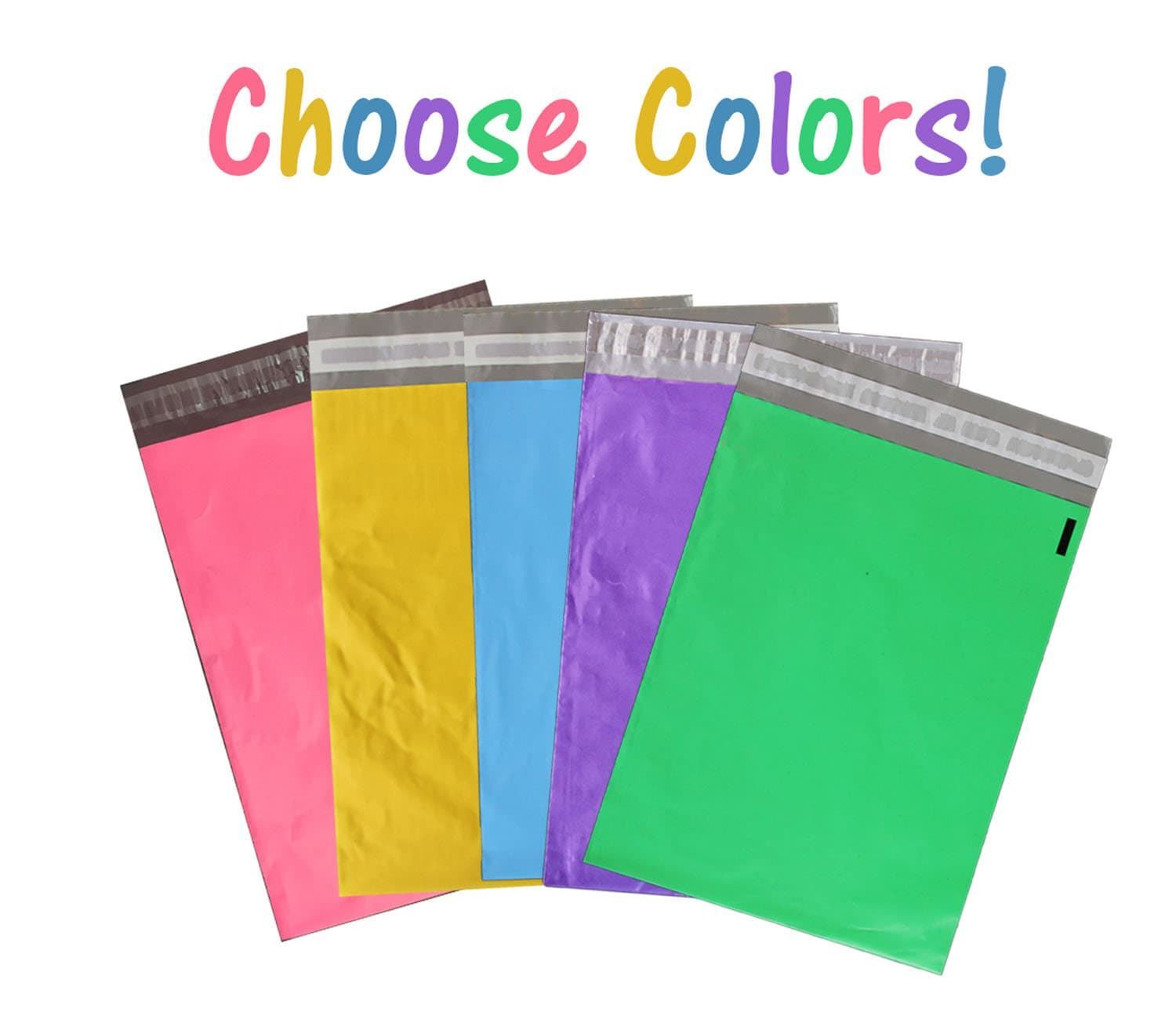 Extra Large 19×24 Hot Pink, Purple, Blue, Green, Yellow Poly Seal Choose Mailers