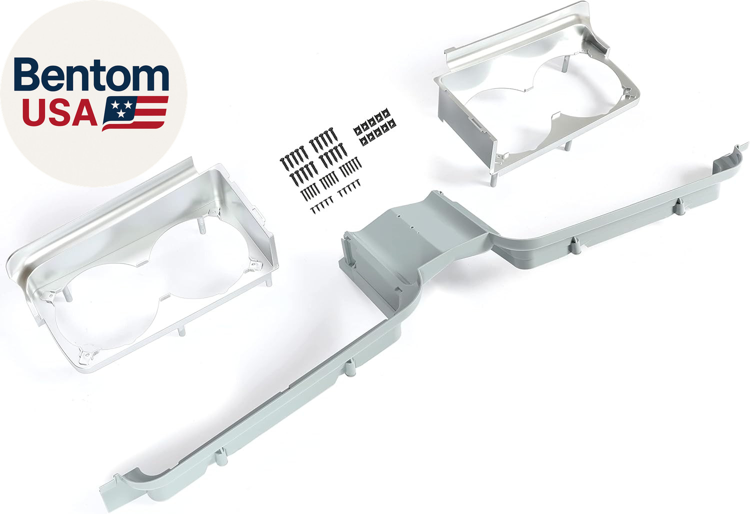 Grille Center Stone Shield + Headlamp Housing Compatible with 1971-1972 Oldsmobi