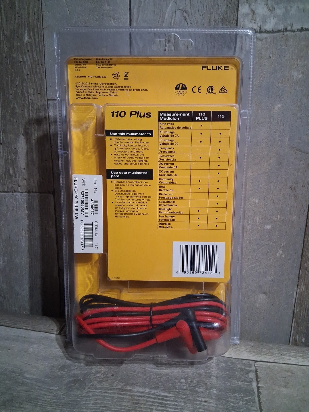Fluke Essential Multimeter 110 Plus 772343 New in Package
