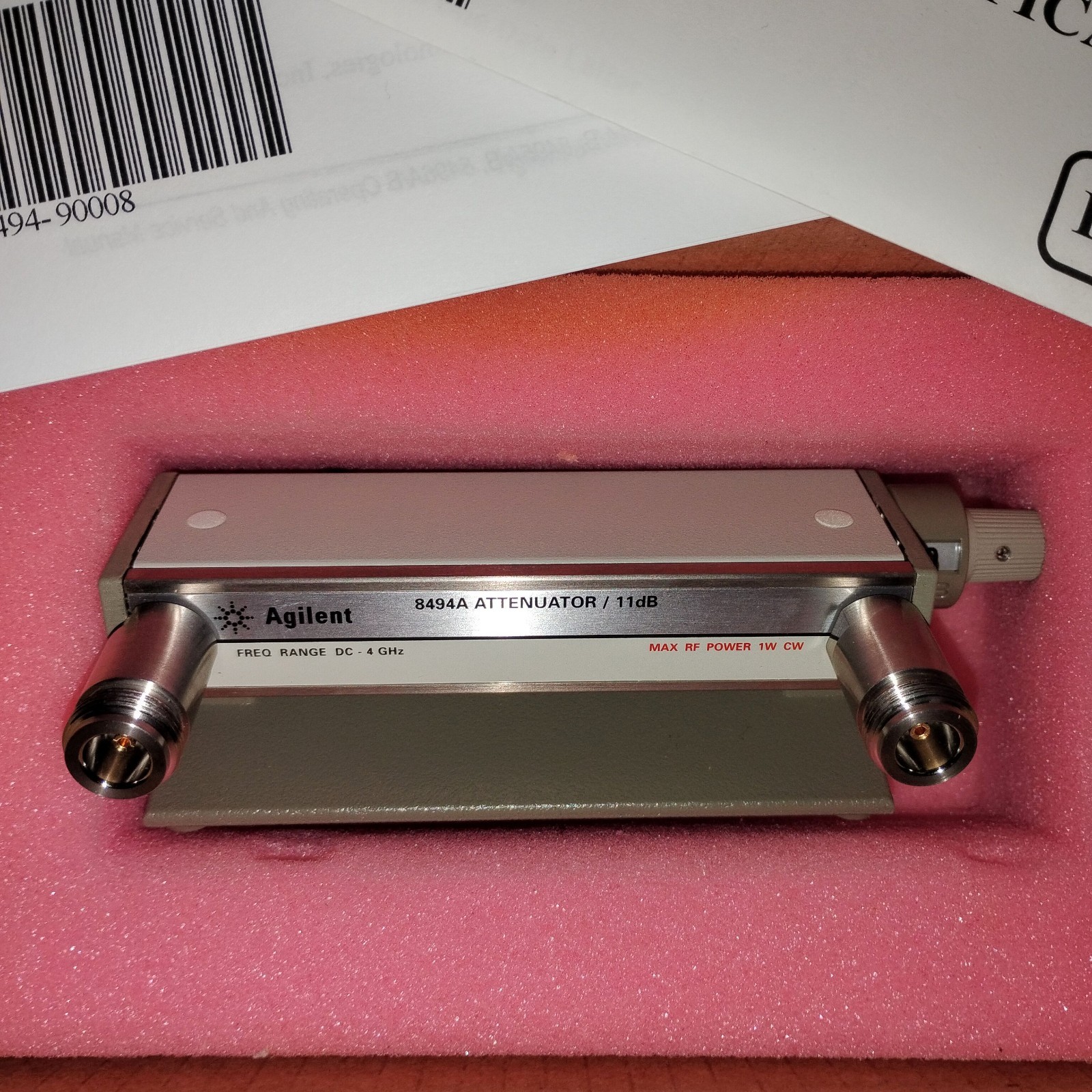 Agilent HP 8494A DC-4GHz 11dB Variable Step Attenuator in Mint Condition!