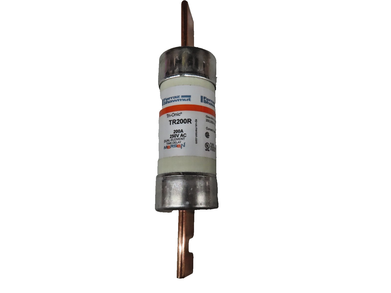 Mersen TR200R Tri-onic Class RK5 Fuse 250V 200A Dual-Element Time-Delay (Qty 1)