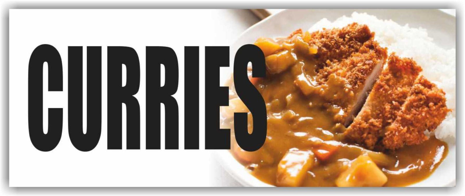 CURRIES Advertising Banner Vinyl Mesh Sign Buffet Bar Dish Stew Dinner lunch