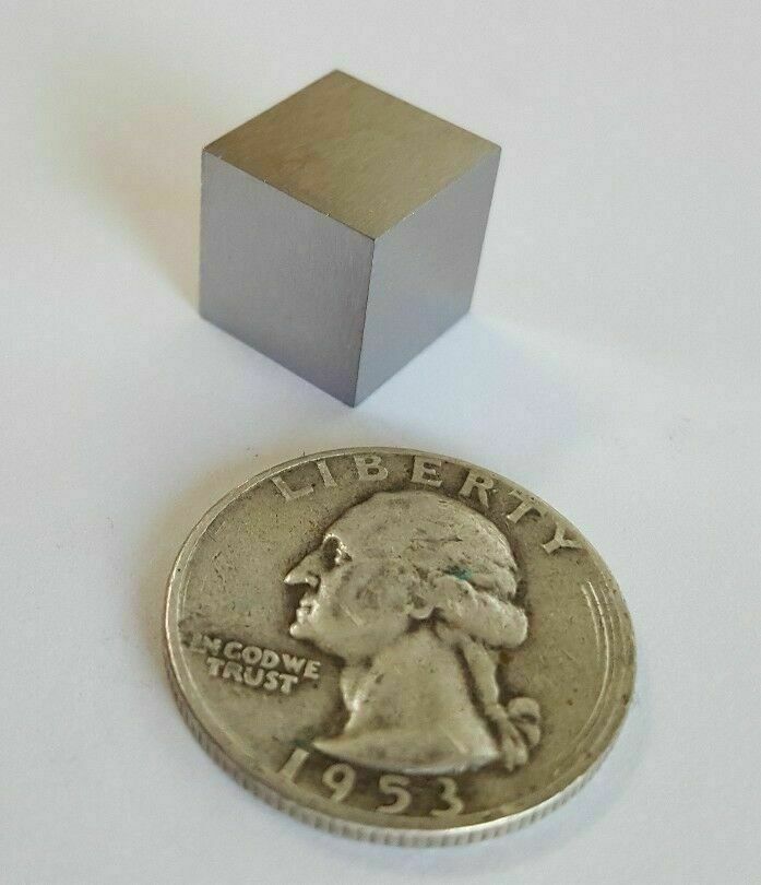 Tungsten Cube 1/2 Inch x 1/2 Inch x 1/2 Inch 99.95% Pure Tungsten Wolfram (W)