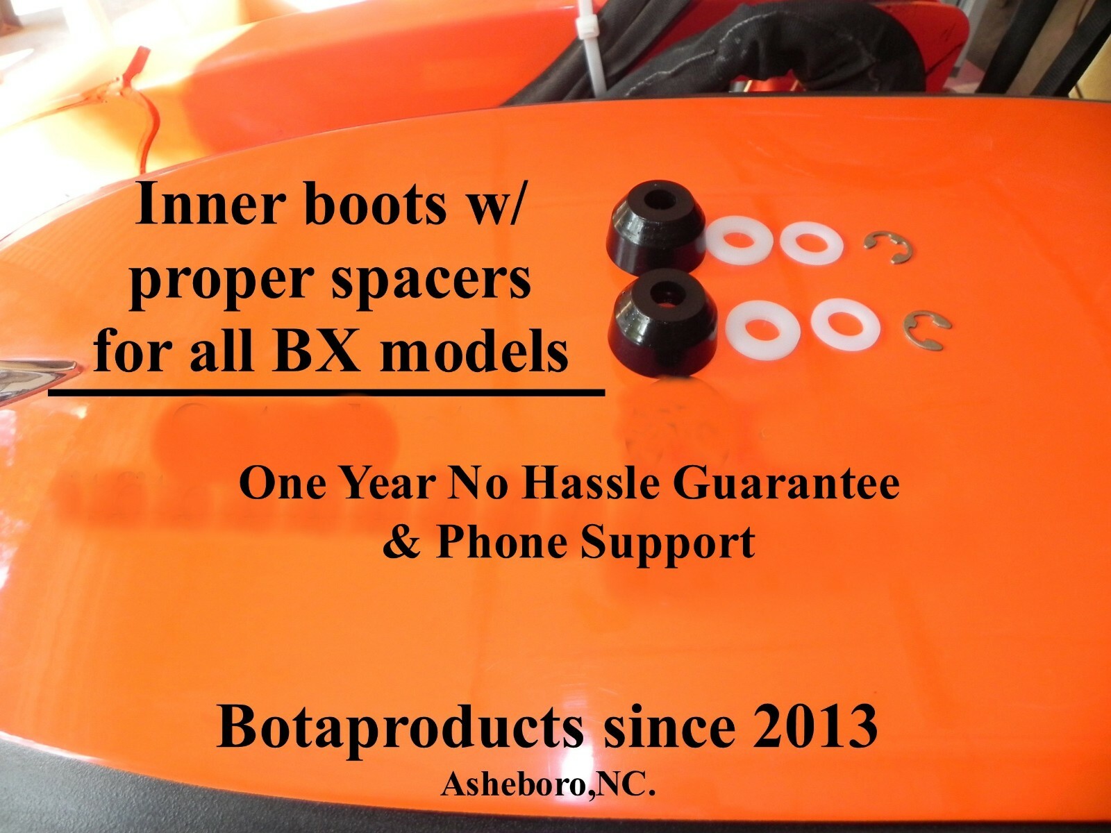 Kubota BX,B,GR Inner Tie Rod Boots (2) USA made not China copy 1 yr warranty
