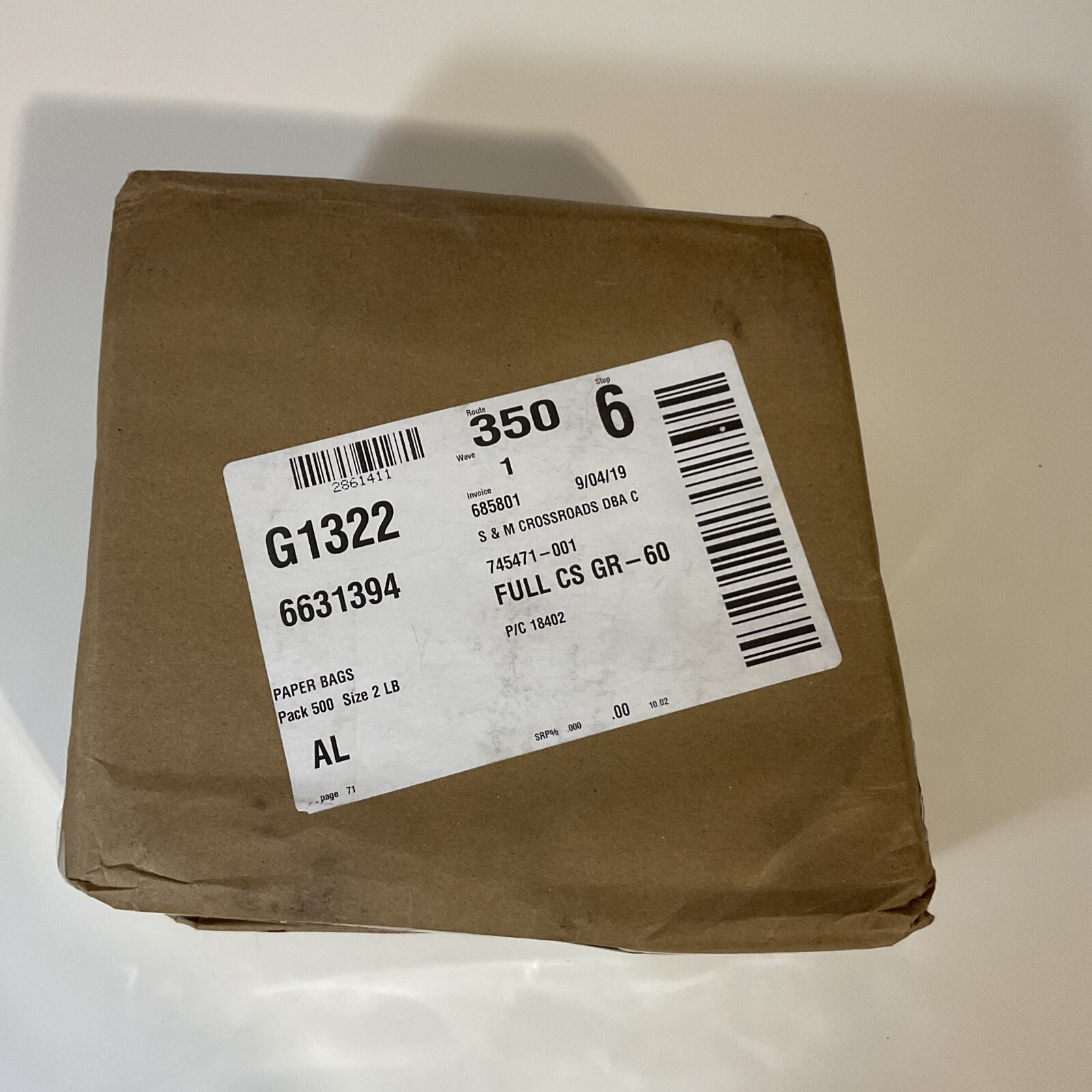 Premium Quality Duro Brown Paper BagS, 2 Pound Kraft FSC Bags 500 Count # 18402