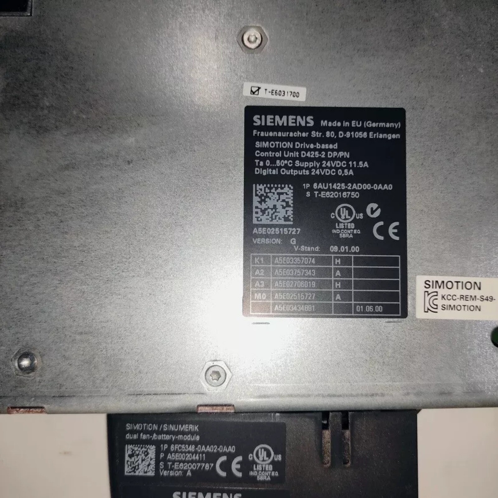 6AU1425-2AD00-0AA0 New Siemens 6AU1 425-2AD00-0AA0 SIMOTION DRIVE-BASED CONTROL