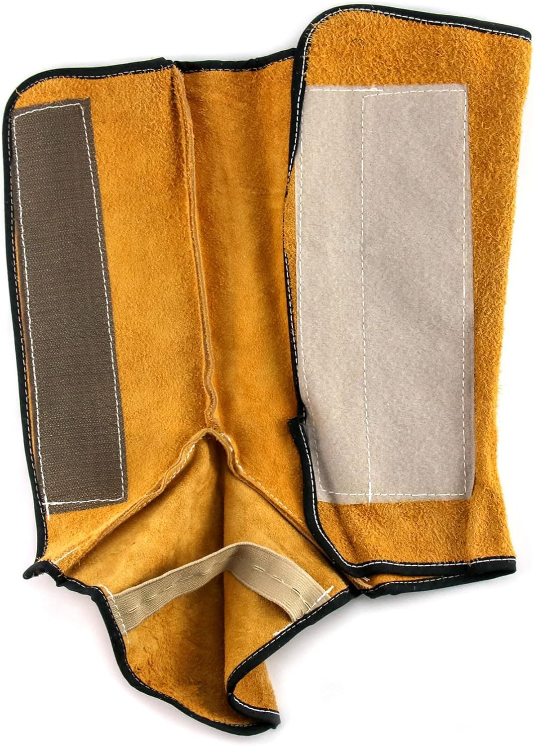 Leather Welding Boot Covers & Leg Gaiters, Heat/Spark Resistant, One Size Straps
