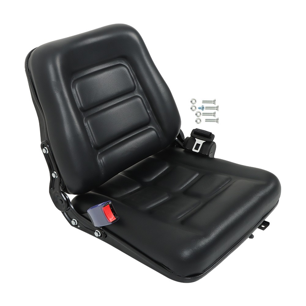 Universal Adjustable Forklift Tractor Seat Suspension Seat w/Safety Belt