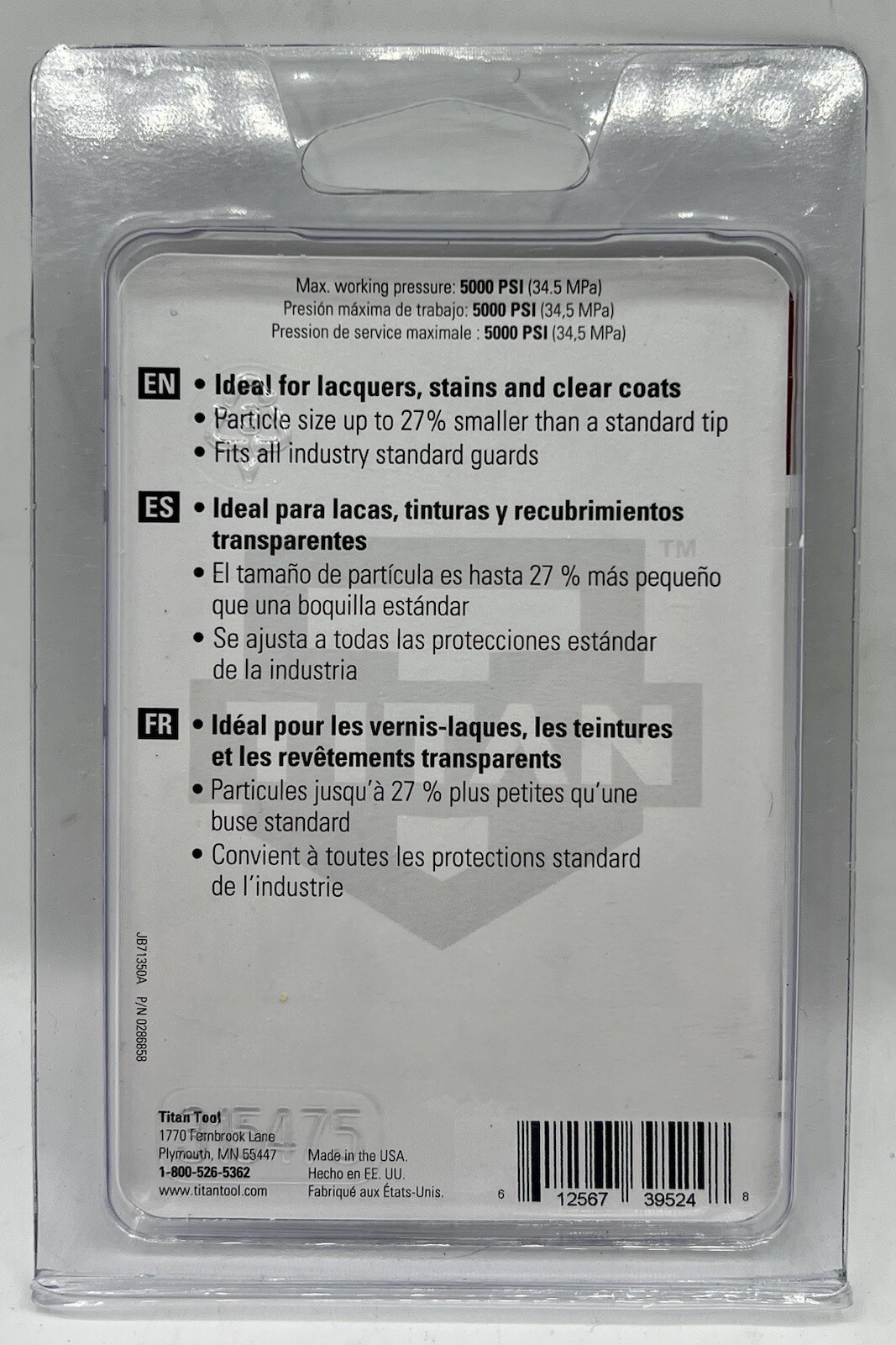 NEW Titan 671-210 5000 PSI SC-6+ Synergy Fine Finish Tip 0.010 in. SHIPS FREE!