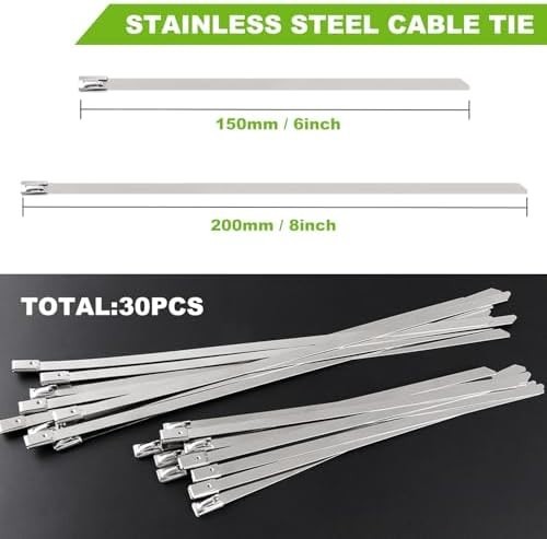 Metal Zip Tie Tool Stainless Steel Cable Tie Gun Cutter Kit FROM USA