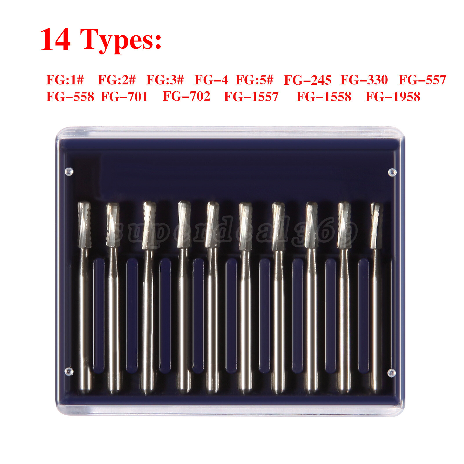 10-100 PCS Dental Carbide Tungsten Steel Burs Drills FG For High Speed Handpiece