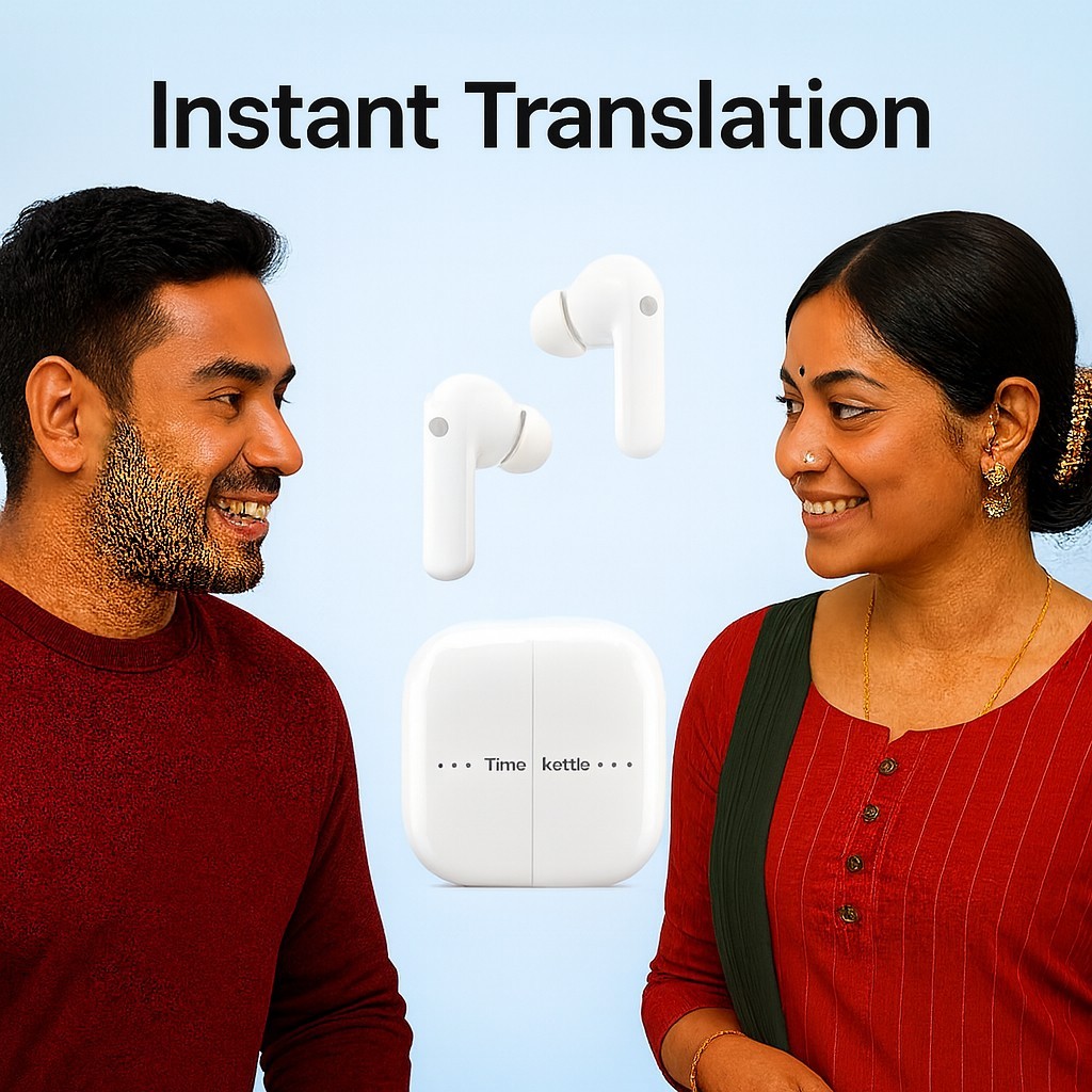 Timekettle M3 Earbuds 3-in-1 Language Translation No Subscription – White Color