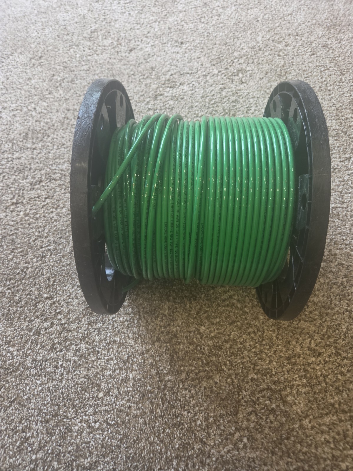 New 65 Ft 6 AWG Green Copper THHN/THWN Wire (Cut Per Order)