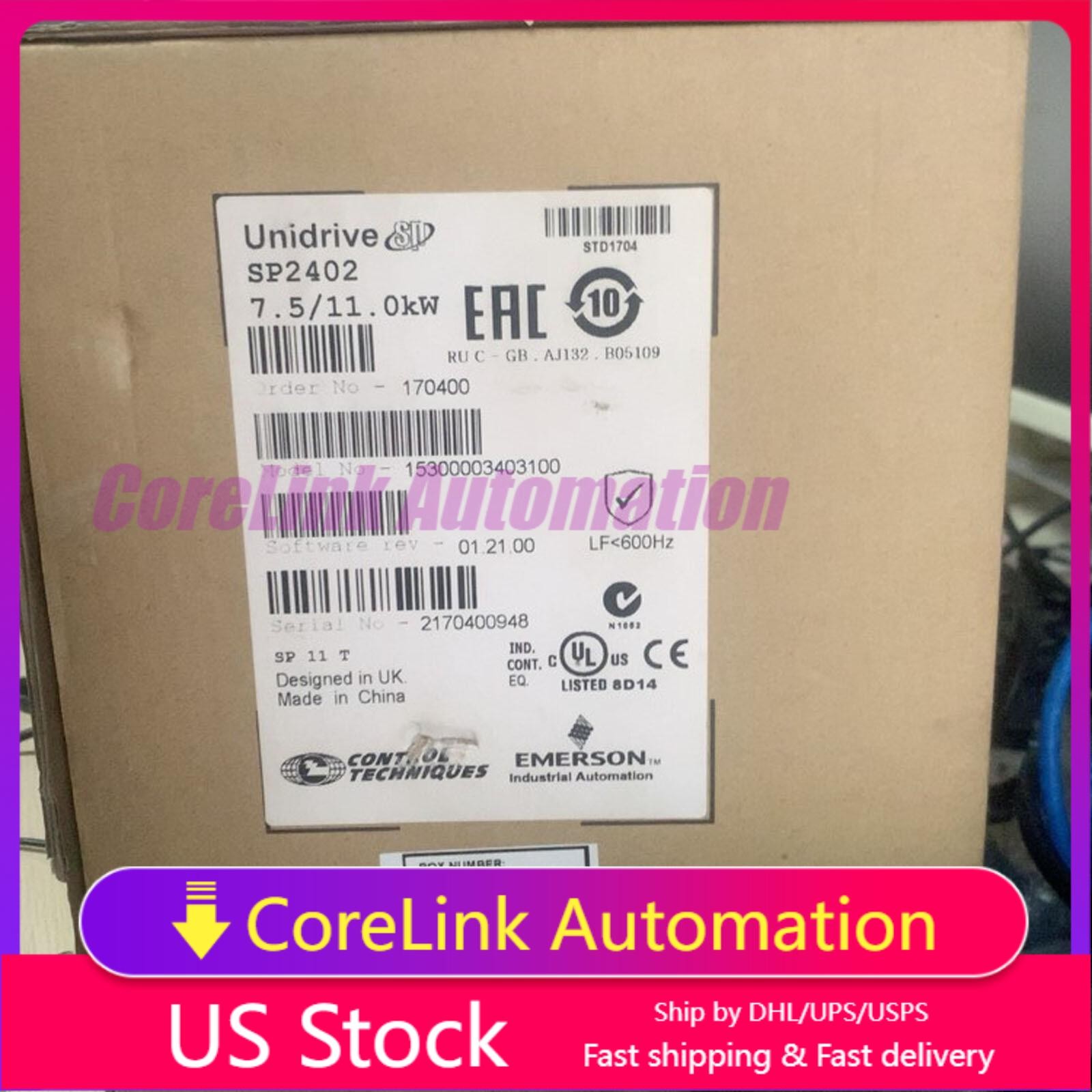 ONE NEW Emerson Nidec Inverter SP2402 1 year warranty