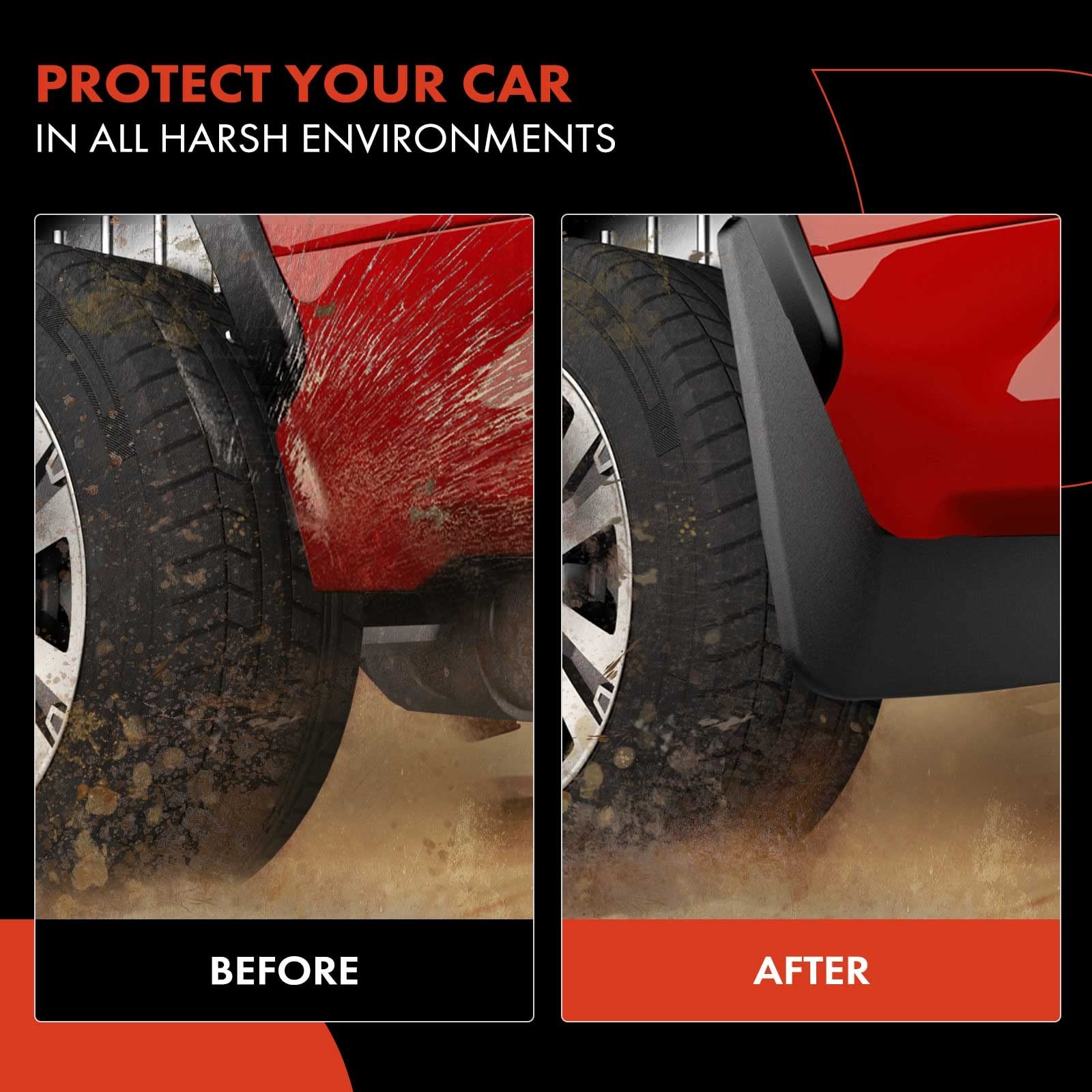 A-Premium Mud Flaps Compatible Gmc Sierra 1500 2014-2019 Sierra 2500 Hd 3500 Hd