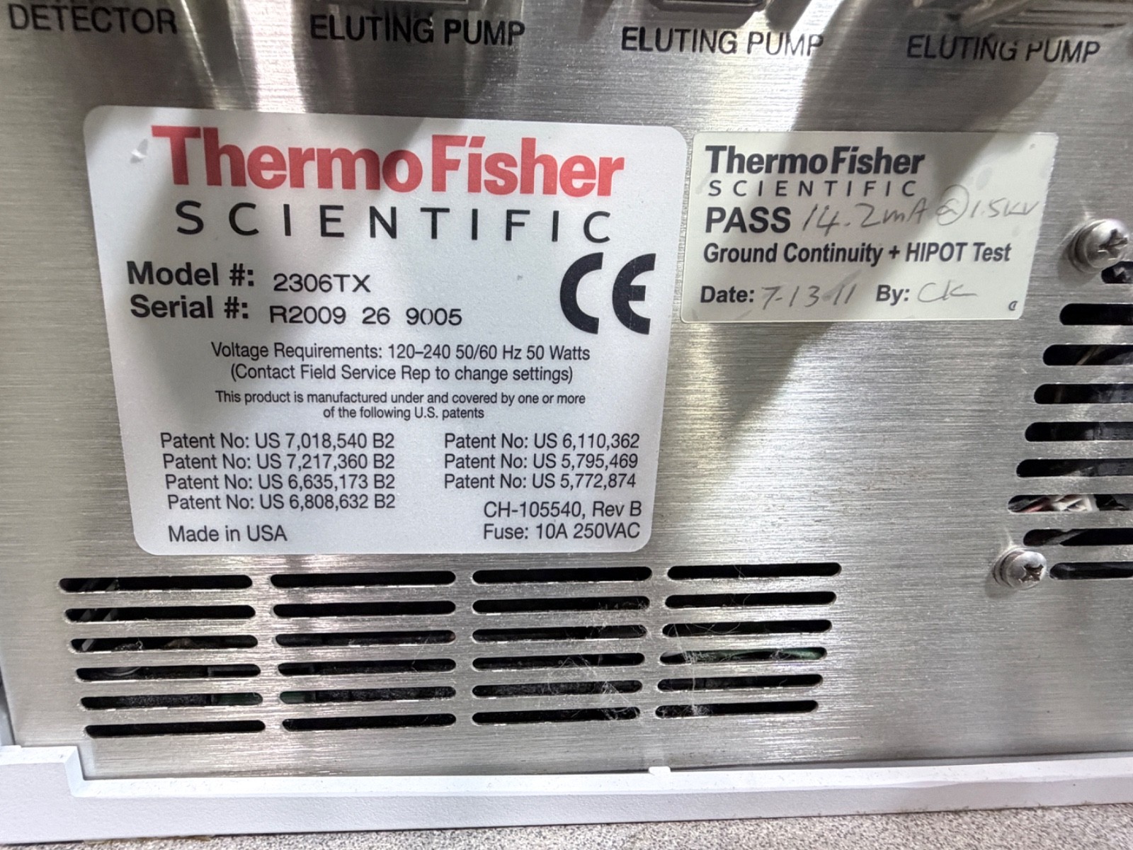 THERMO SCIENTIFIC TRANSCEND II 2306TX AGILENT G1311A G1312A G1322A PAL HTS-XT