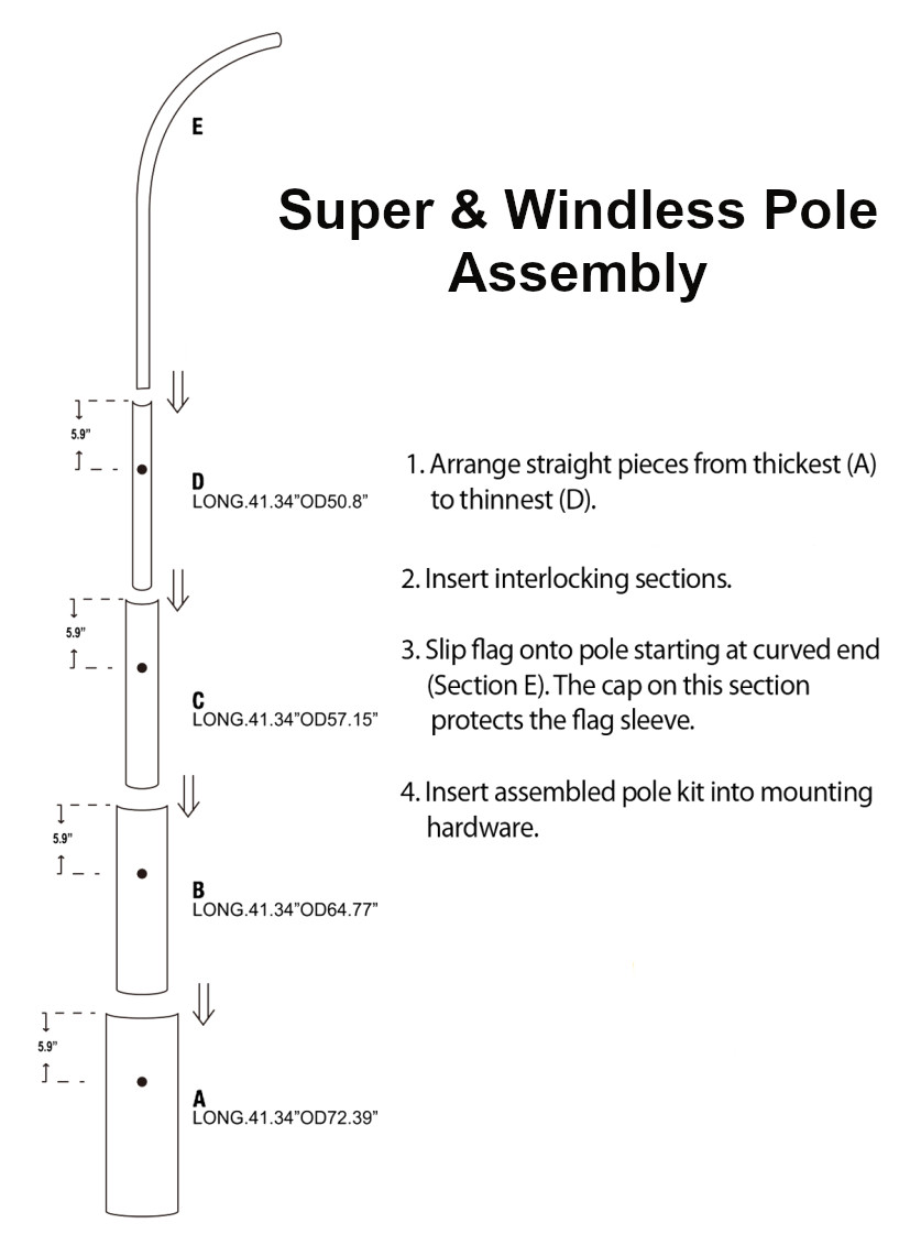“USA CLASSIC” Advertising Super Flag & Pole Kit United States of America US star