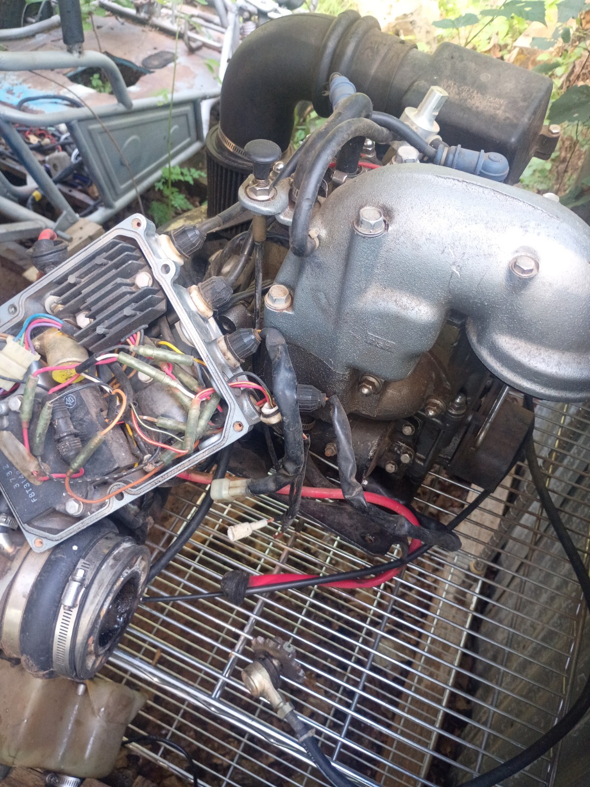 Kawasaki 750ss jetski Engine w/ Wiring Harness, Exhaust & Air Intake, carbs,ECU