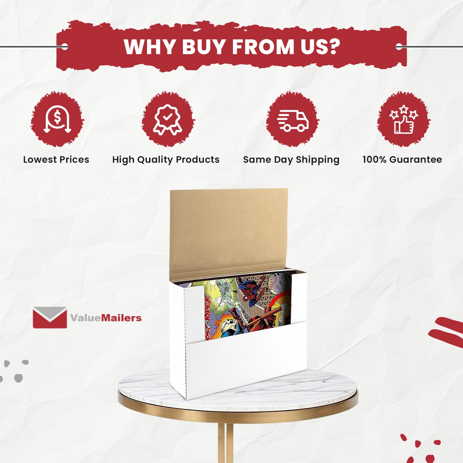 100 LP Premium Record Album Mailers Book Box Variable Depth Laser Disc Mailers