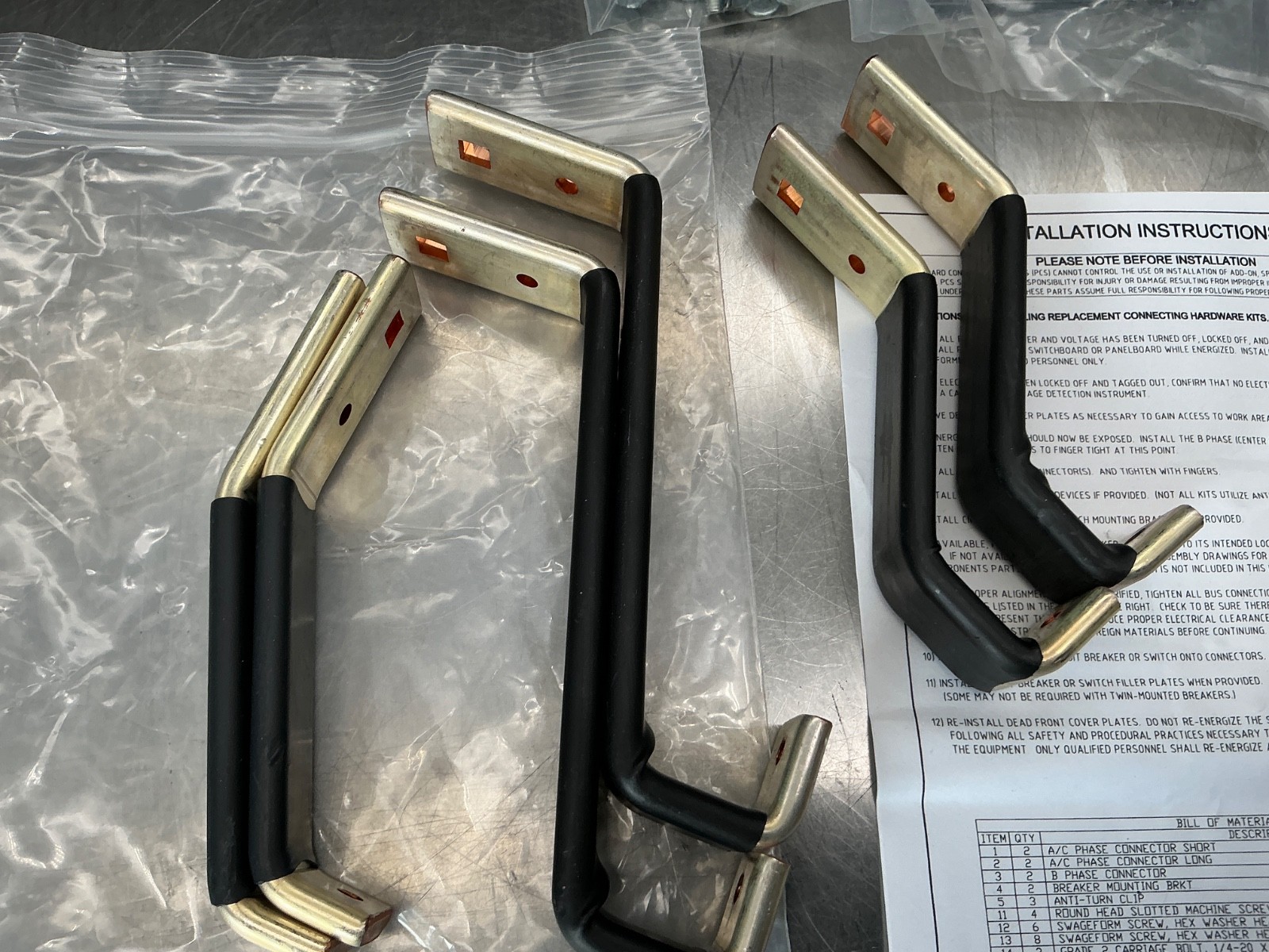 GE AMCB6FJ Bolt-On Strap Kit 250a, 600v for TFK, THFK, TFJ, SFDA, SFHA, SFLA, SF