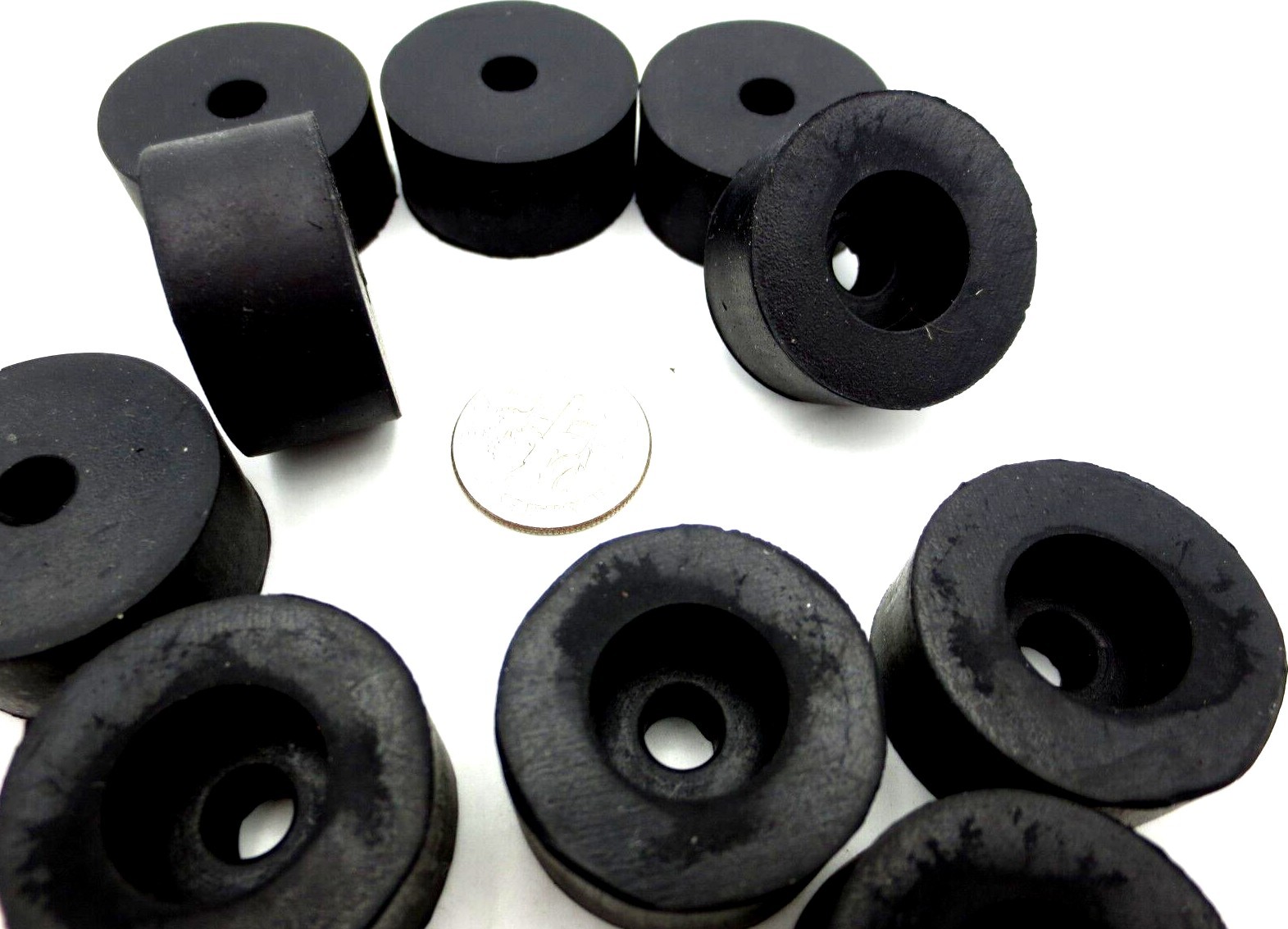 Screw Bolt On Rubber Bumper Pad Stand Fit For 3/16″ Screw Hole, 1″ Pad 1/2″ Tall