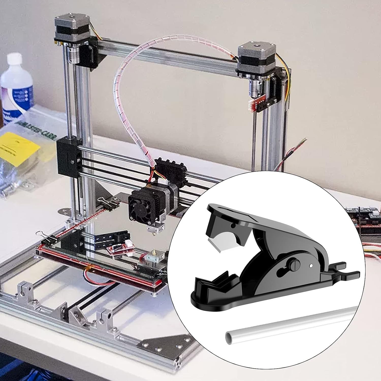PTFE Tube Cutter, PE Hose Pipe Cutter Plastic Tubing Cutting Tool for Nylon PU