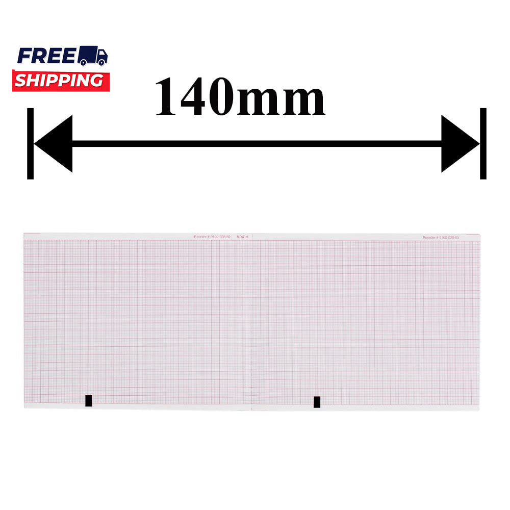 Mortara ELI 150 EKG Machine Paper 108Mm X 140Mm X 200 Sheets (5 Packs)