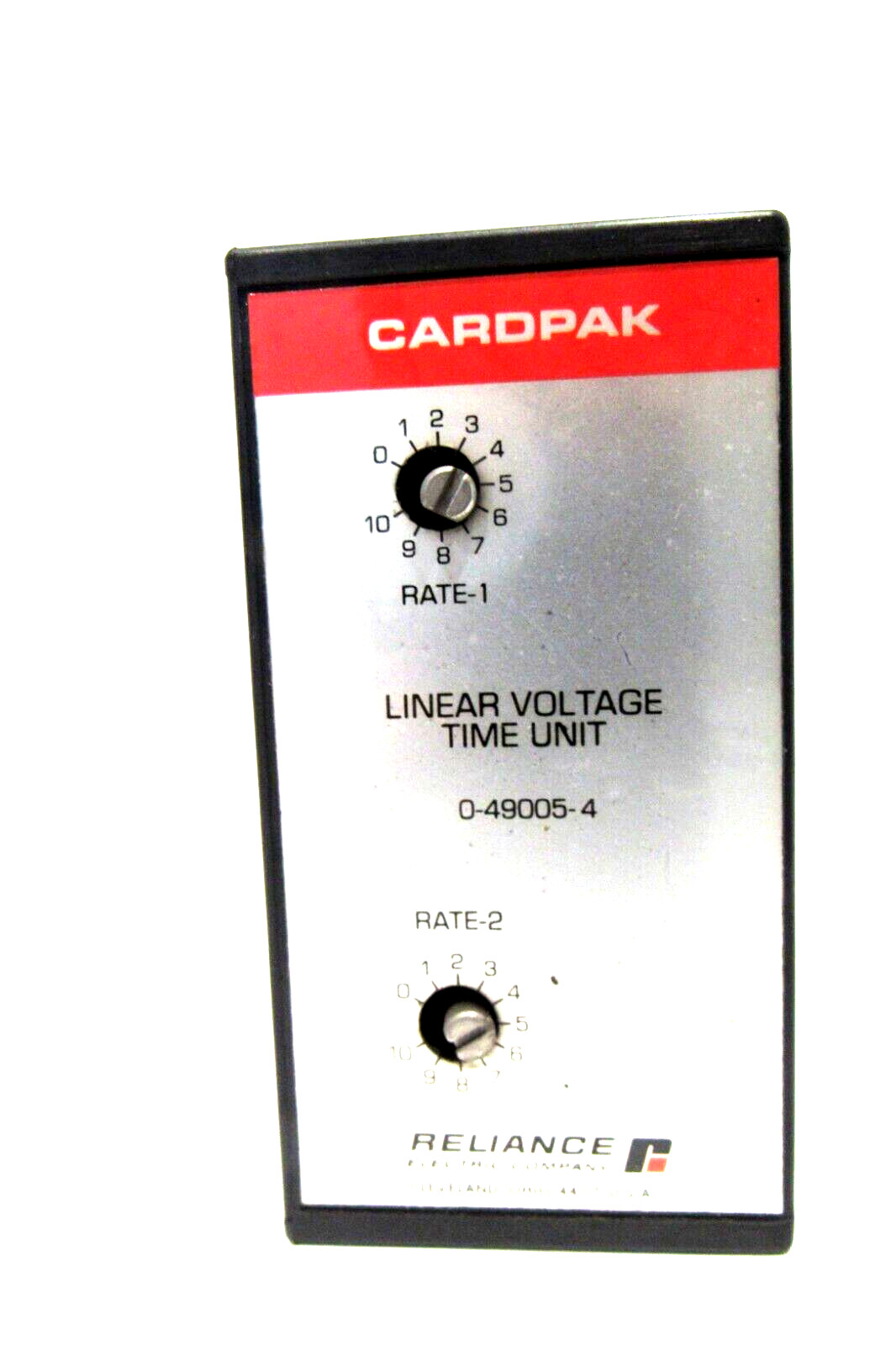 USED RELIANCE ELECTRIC 0-49005-4 LINEAR VOLTAGE TIME UNIT 0490054