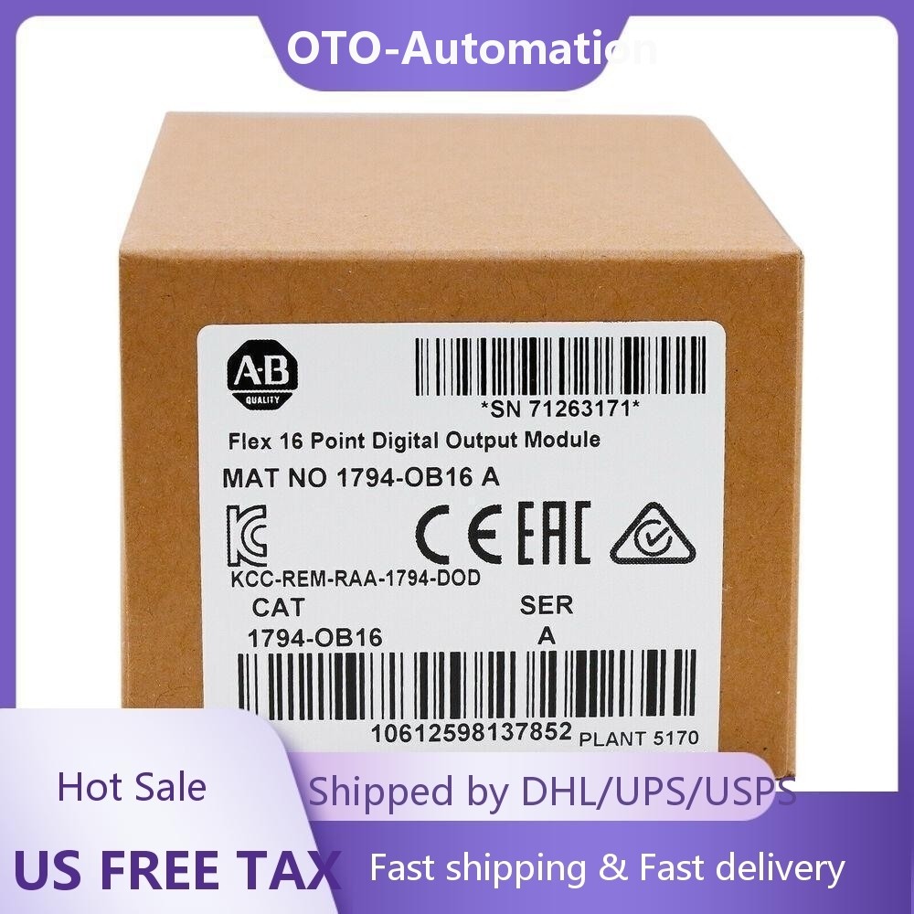 New Allen-Bradley AB 1794-OB16 SER A Flex 16 Point Digital Output Module