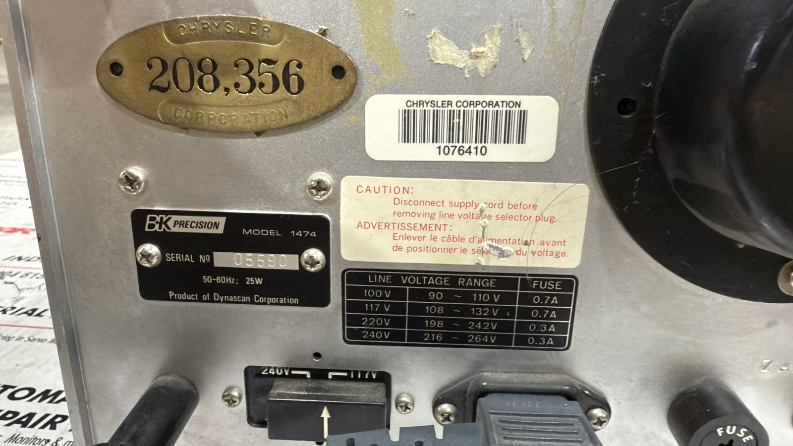 B+K PRECISION 1474 OSCILLOSCOPE FOR PARTS ONLY* FINAL SALE NO RETURNS ACCEPTED