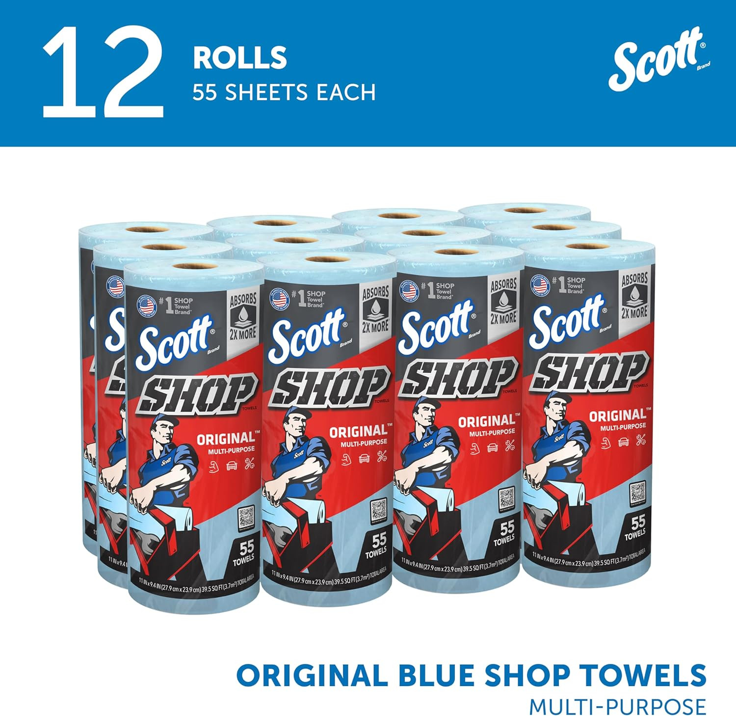 Scott Kimberly-Clark Professional Logistics Supply 75130KC Scott Shop Towels Blu