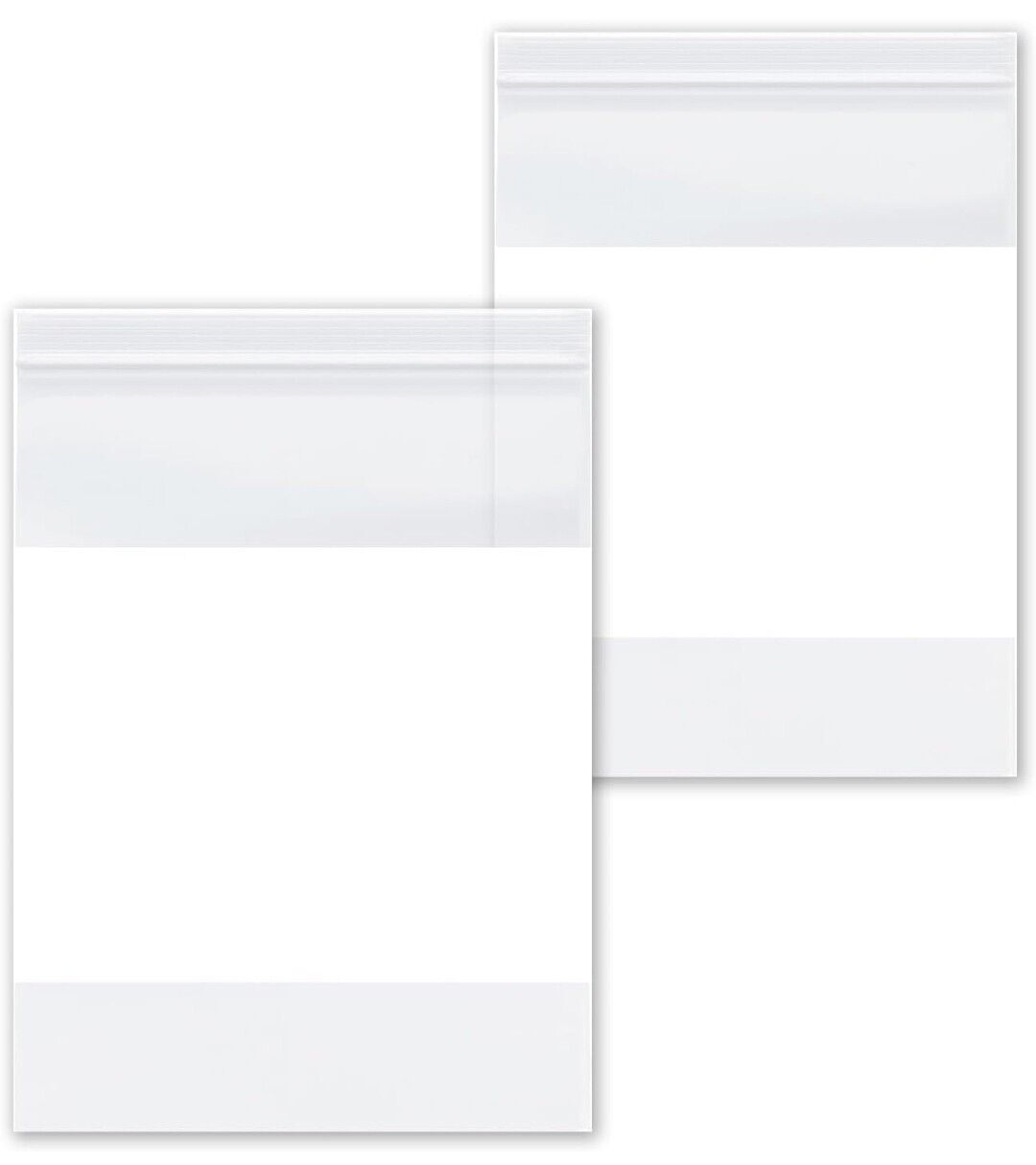 500/PCS White Block 5″x5″ Clear Reclosable Seal Bag Plastic Zip Lock Bags 2Mil