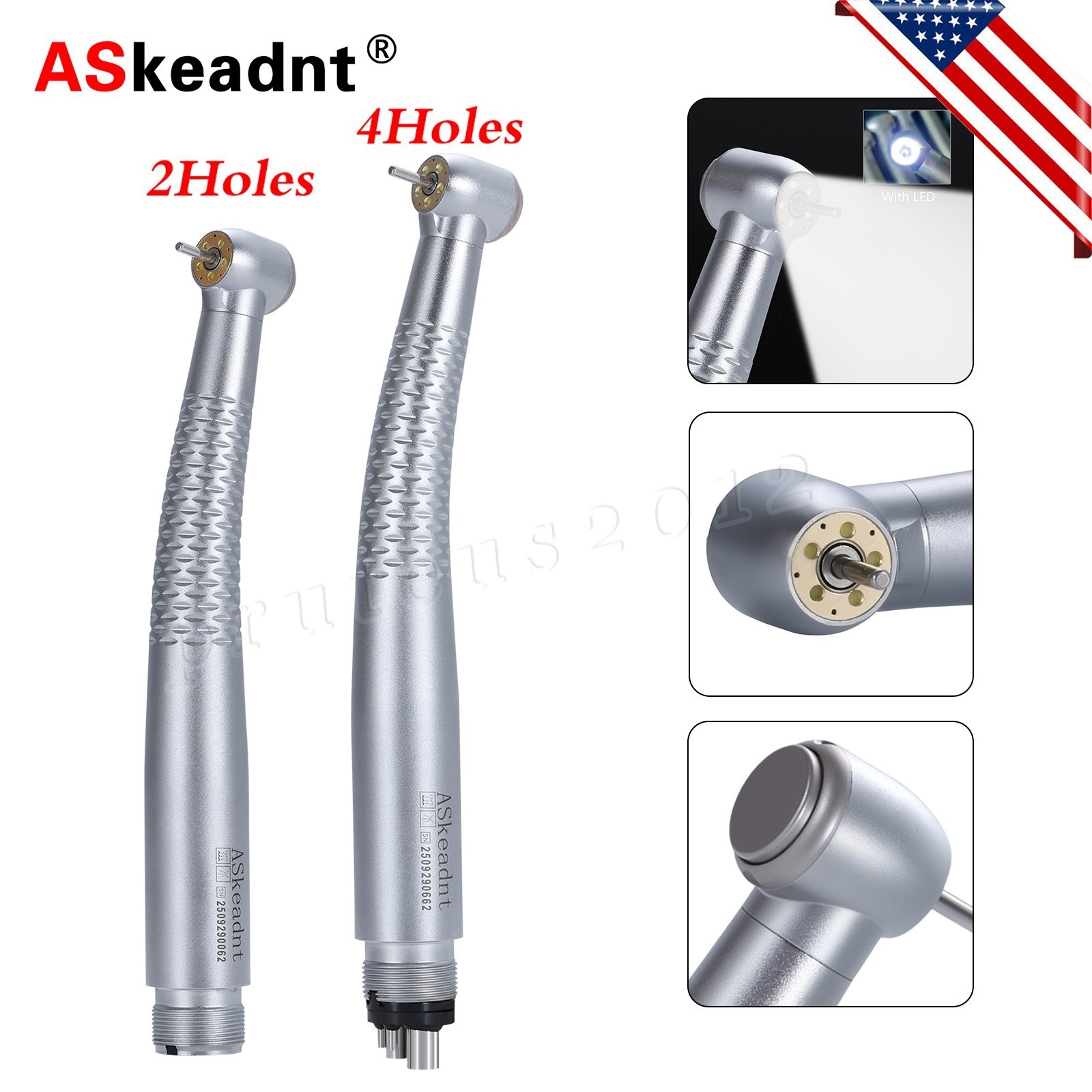 NSK Style Dental LED E-generator High Speed Handpiece 5*Bulb Fiber Optic / Rotor