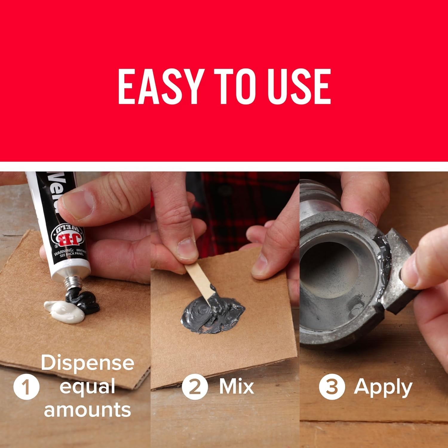 KwikWeld 2 oz Dark Grey Quick-Setting Epoxy | Steel Reinforced for DIY Repairs