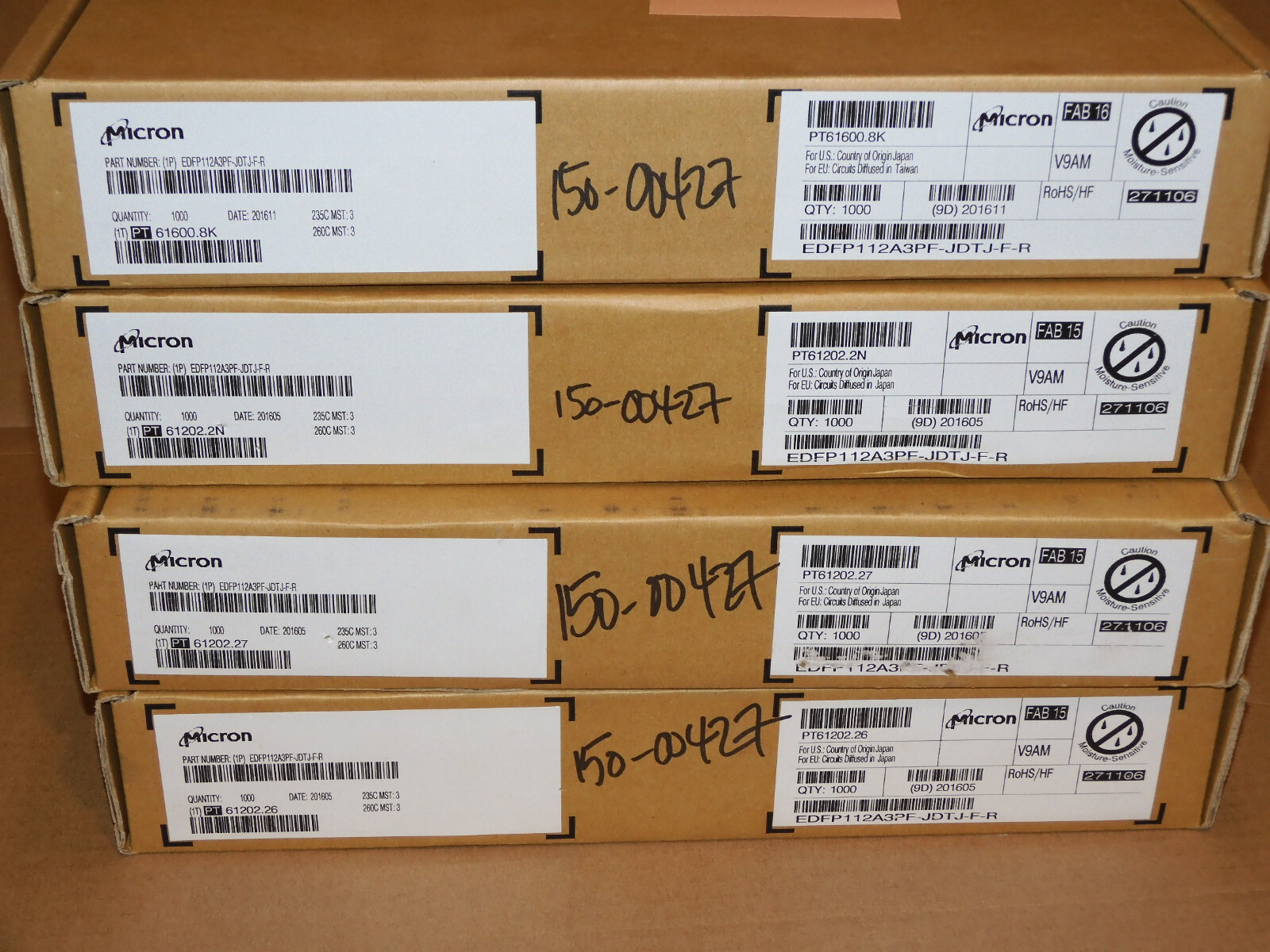 qty 1000 Micron EDFP112A3PF-JDTJ-F-R SDRAM Mobile LPDDR3 Memory IC 24Gb 192Mx128