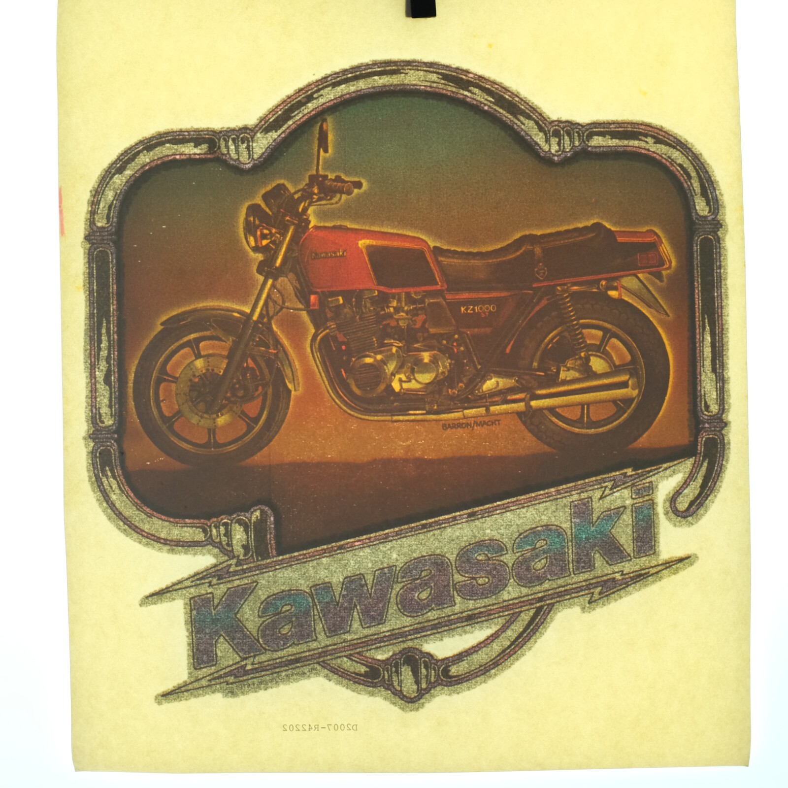 Authentic VINTAGE Kawasaki Transfer Iron On