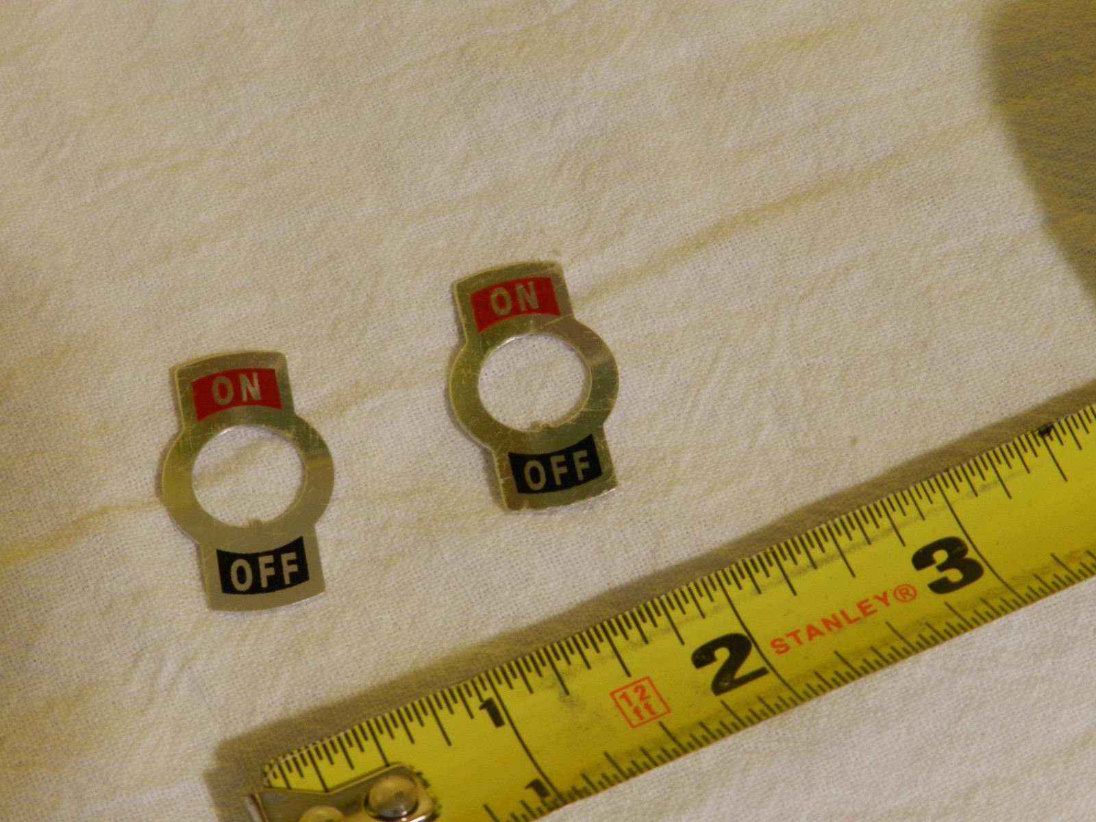 Lot 2 PCS Toggle Switch On-Off Legend Indicator Plate Power First Grainger 2VLP5