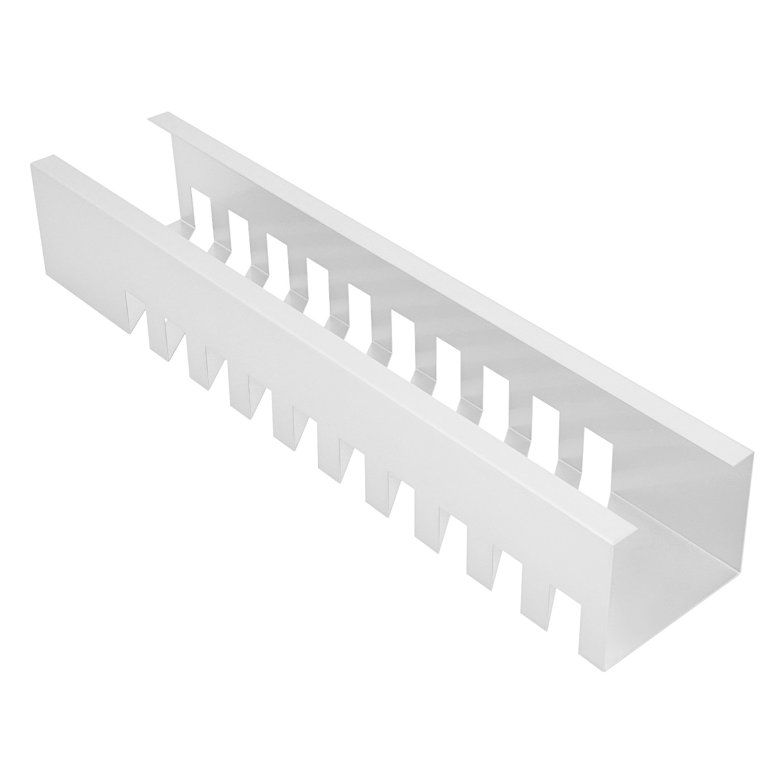 10-Slot Tile Display Rack Tabletop 45° Sample Stand White Iron