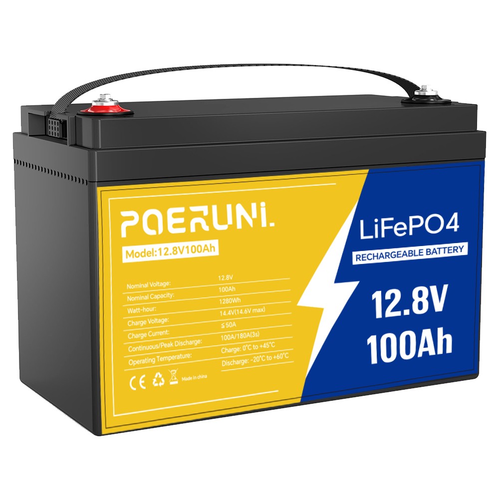 NEW 12V 100Ah LiFePO4 Lithium Battery 8000+ Deep Cycle BMS for Solar RV Off-grid