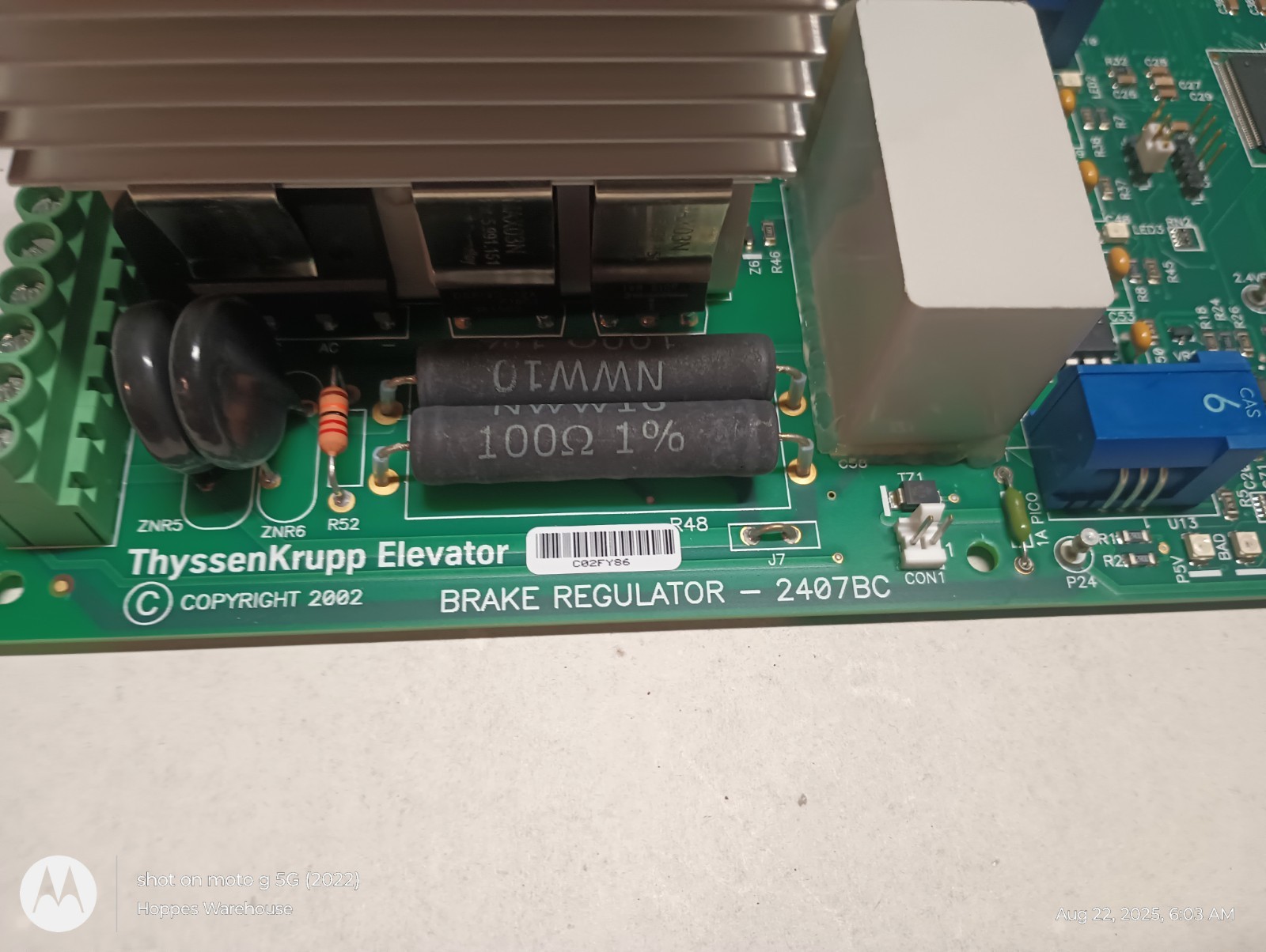 ThyssenKrupp Brake Regulator 2407bc 6300NE1