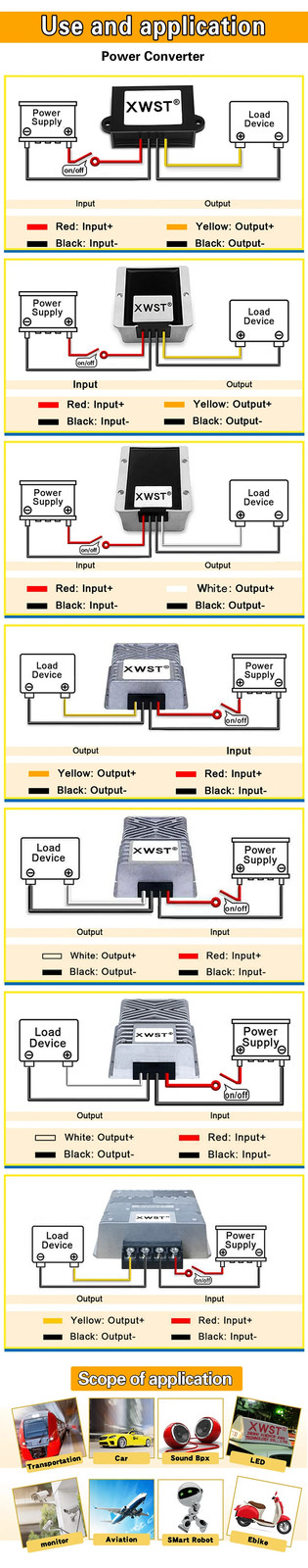 DC-DC Converter 12V to 13.8-48V Boost Step Up Voltage Regulator 1-50A Car Laptop