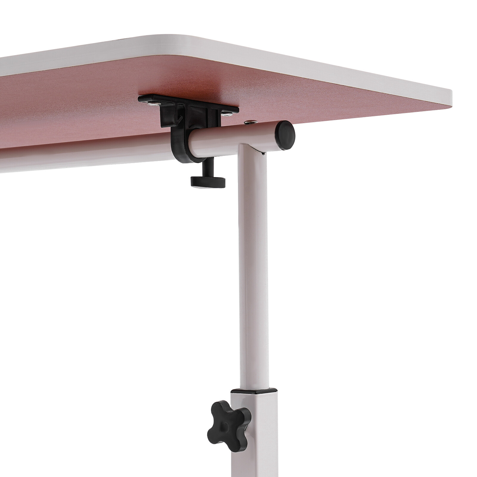 Adjustable Height Office Rolling Laptop Table Stand Bed Side Computer Desk Stand