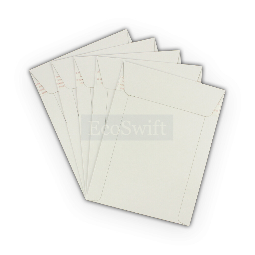 1000 9″ x 11.5″ EcoSwift White Photo Ship Flats Cardboard Envelope Mailers