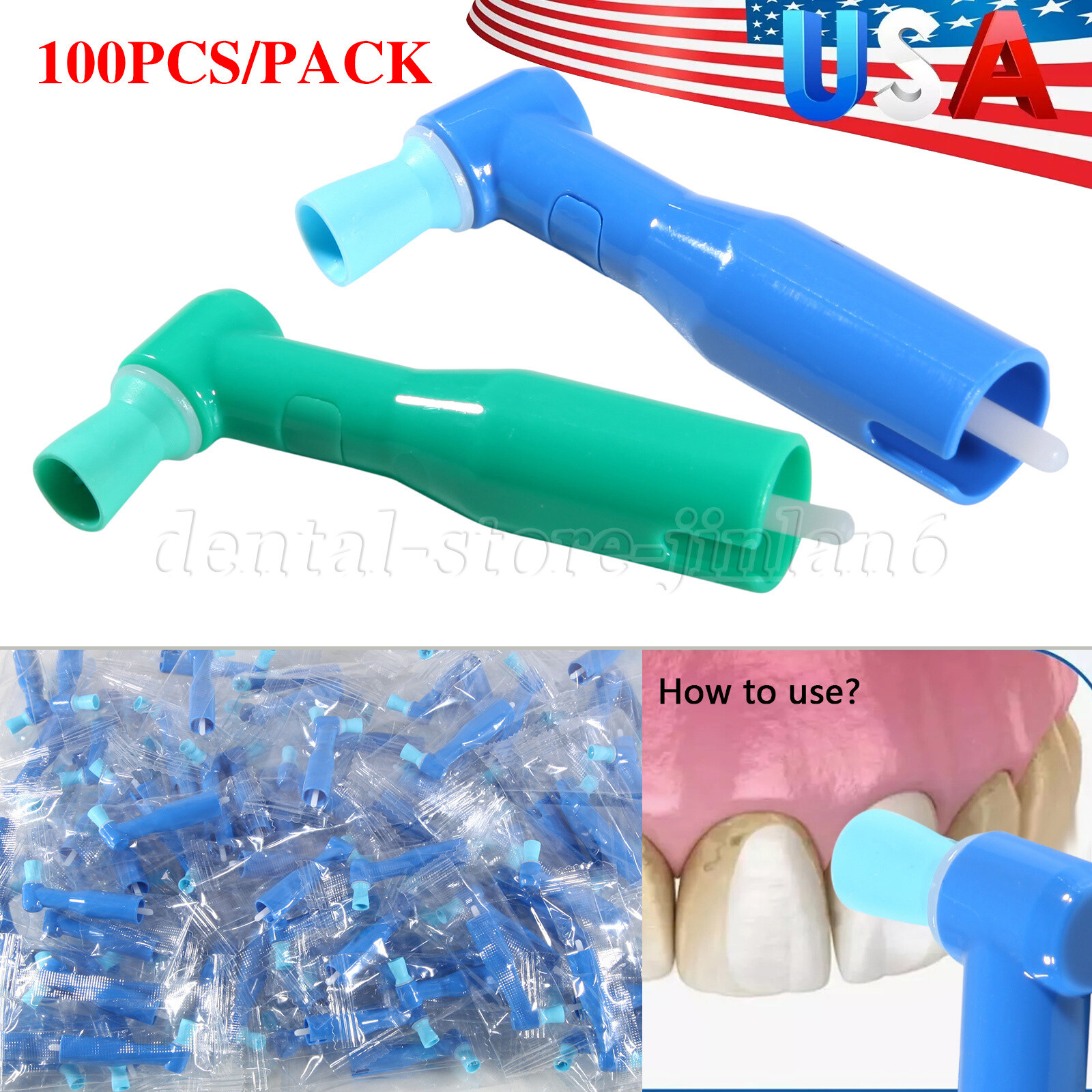 100/500/pk Top Prophy Angles Firm Cups Quality Dental Disposable Prophy Angle US