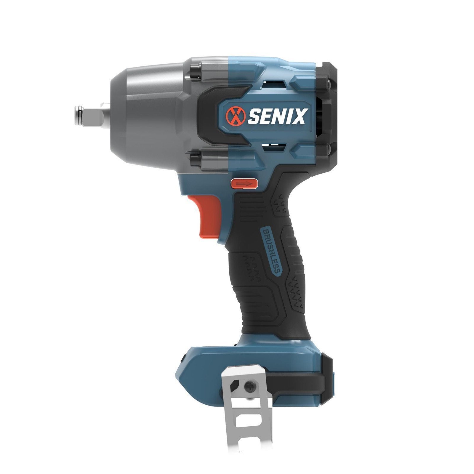 SENIX 20 Volt Max* 1/2″ Cordless Impact Wrench 550 ft-lbs. Max Torque PDWX2-M7-0