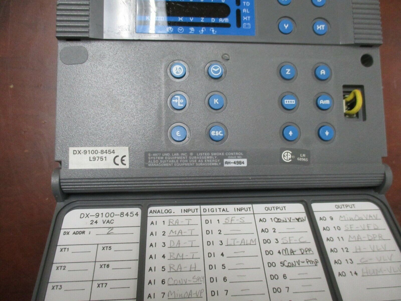 Johnson Controls/Metasys Controller DX-9100-8454 24VAC Used