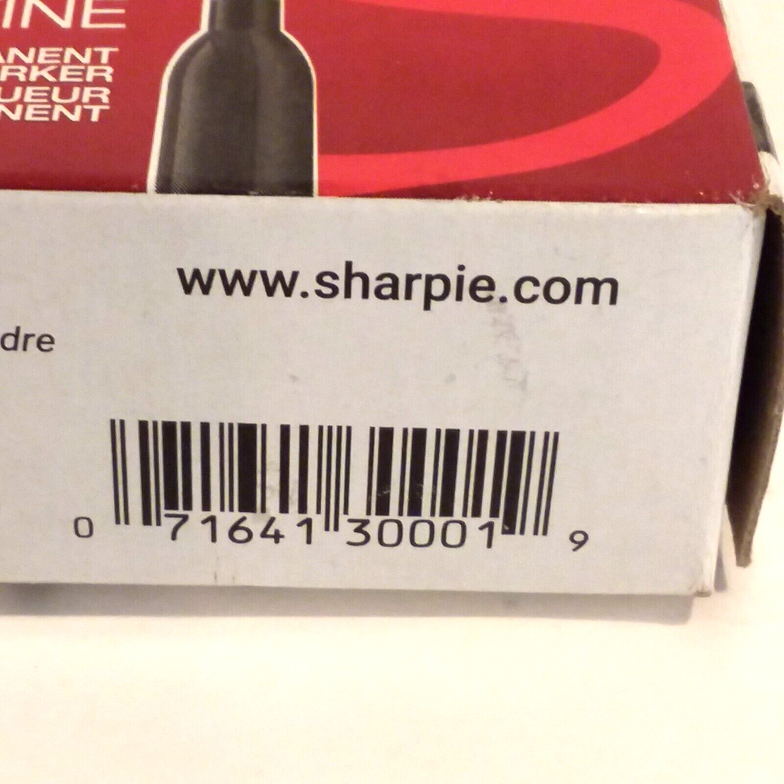 12 Sharpie 30001 BLACK Permanent Markers Fine Point Tip NEW BLIND SHIP AVAILABLE