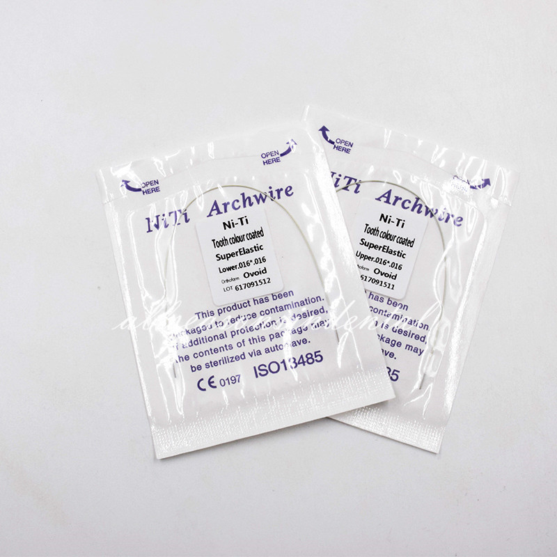 10x Dental Ortho Tooth Color Rectangular Super Elastic NITI Arch Wir 16*16 Upper