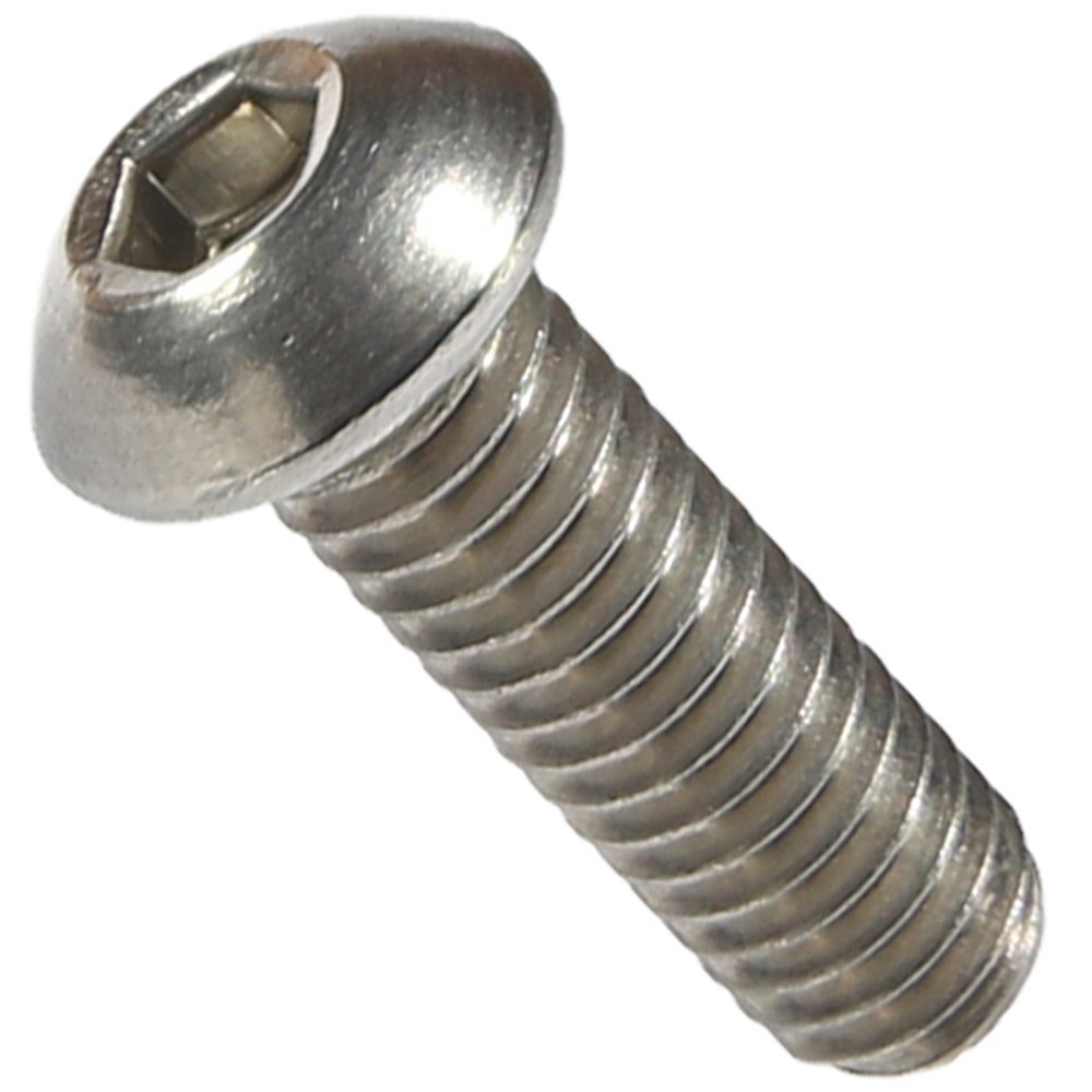 1/4-20 Button Head Socket Cap Screws Allen Bolts Hex Drive Stainless Steel 18-8